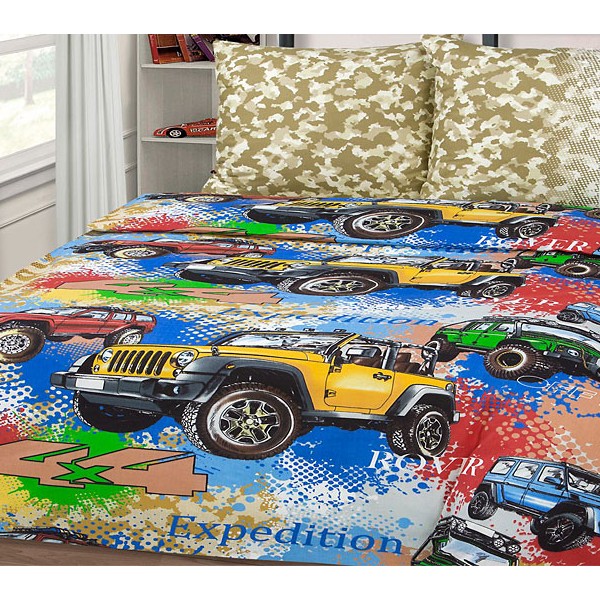 Подростковая бязь Джиппинг с разноцветными автомобилями.jpg