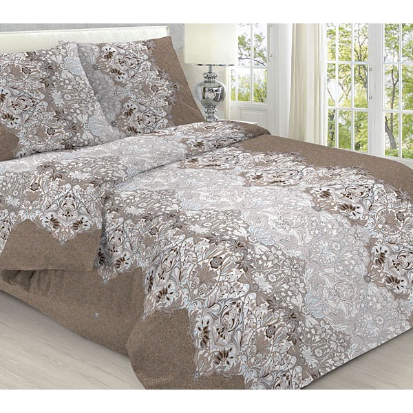 Пододеяльники из коричневой бязи эксклюзив со сложными светлыми рисунками