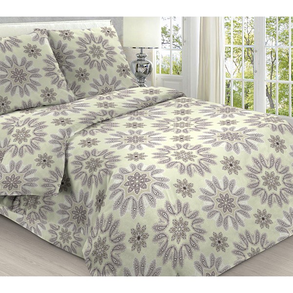 Простыни из зеленовато-сероватой бязи эксклюзив с серыми рисунками