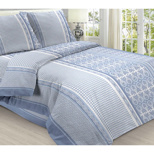 Наволочки из бело-голубой бязи эксклюзив с абстракциями