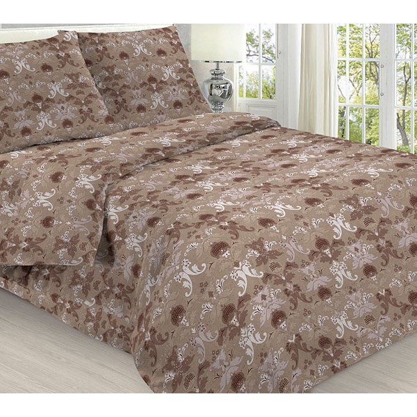 Пододеяльники из светло-коричневая бязь эксклюзив с контрастными орнаментами