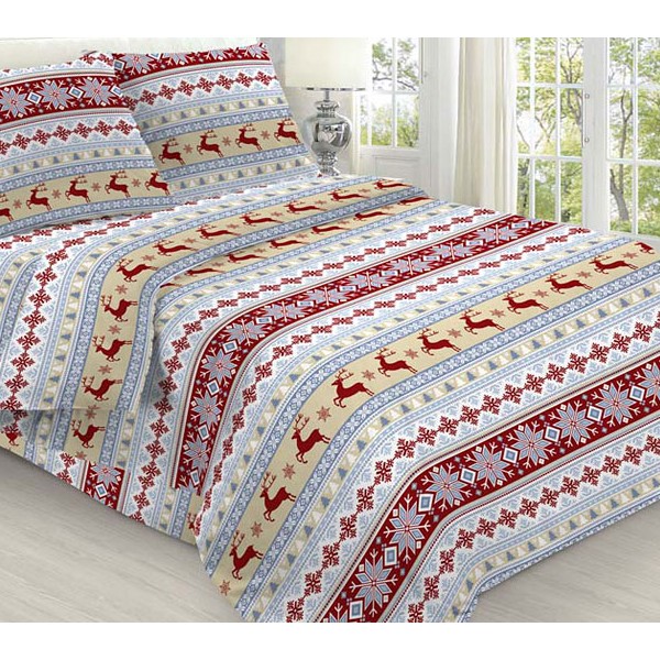 Постельное белье из бордово-сероватой бязи эксклюзив со сложными орнаментами