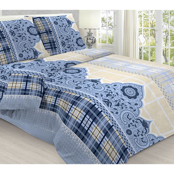 Пододеяльники из желтовато-синей бязи эксклюзив со сложными рисунками