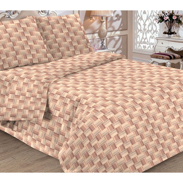 Желтовато-песчаная бязь Тейково с орнаментом