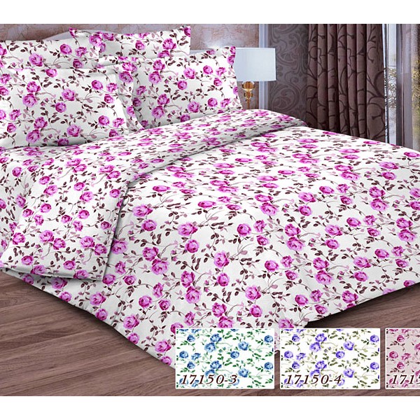 Белая бязь люкс Королева цветов со светло-пурпурными цветами.jpg