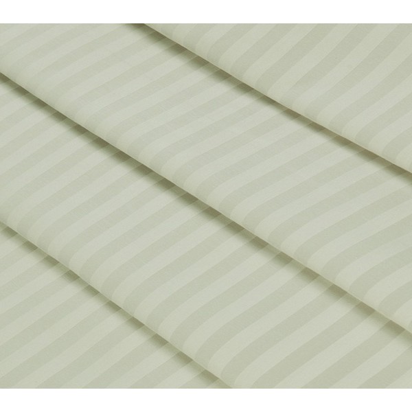 Бледный серовато-зеленоватый страйп-сатин в полоску