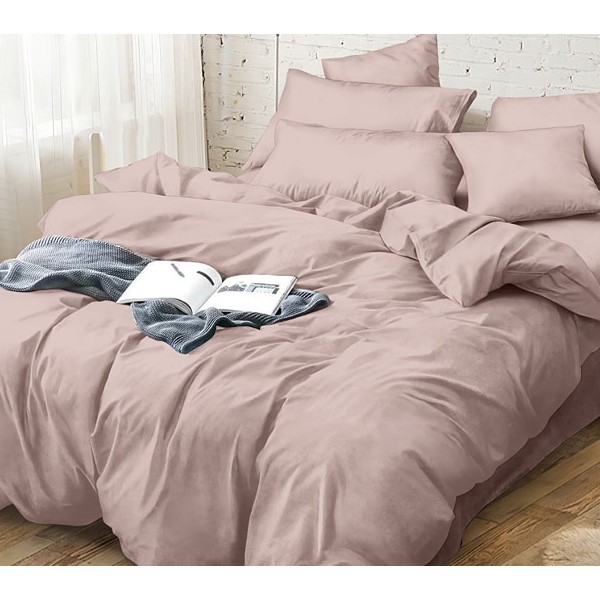 Наволочки из однотонного тусклого амарантово-розового сатина