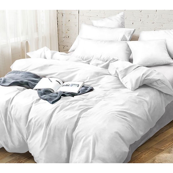 Наволочки из сливочного однотонного сатина