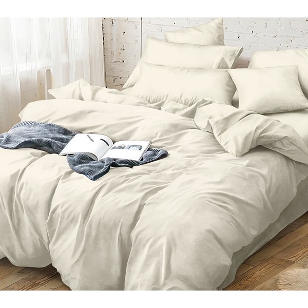 Наволочки из однотонного сатина слоновая кость