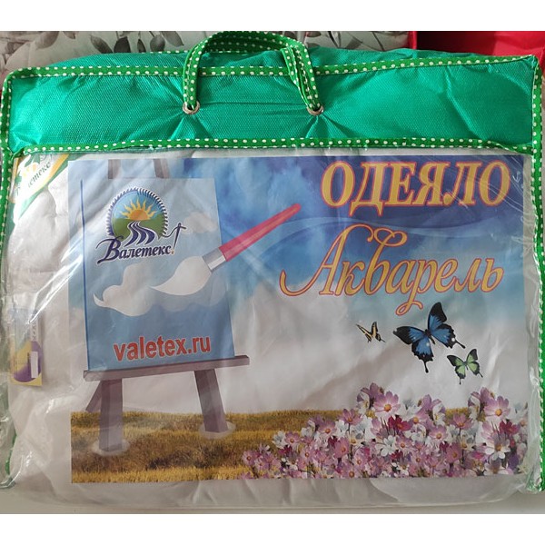Одеяло Акварель всесезонное легкофайбер в однотонно-белой микрофибре