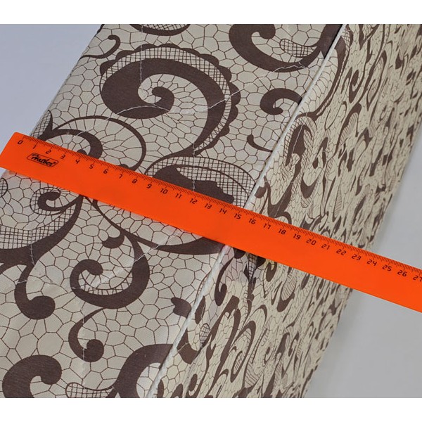 Матрас поролоновый 15 см беспружинный в бежево-коричневом полиэстерном чехле 200см - 1