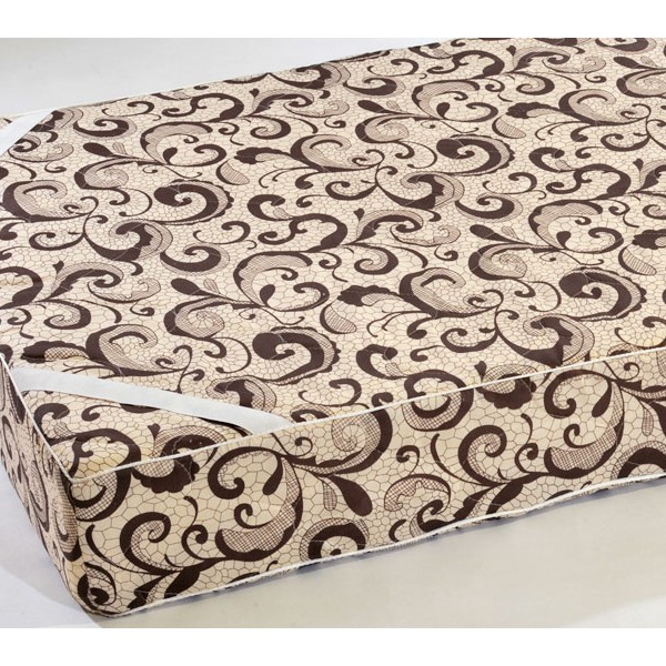 Матрас поролоновый 15 см беспружинный в бежево-коричневом полиэстерном чехле 200см - 3