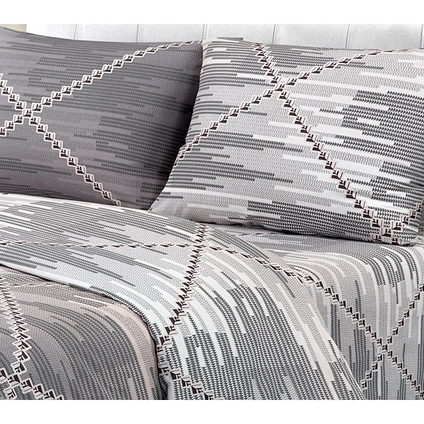 Простыни из светло-серого компаньона серой бязи Морис с абстрактными узорами