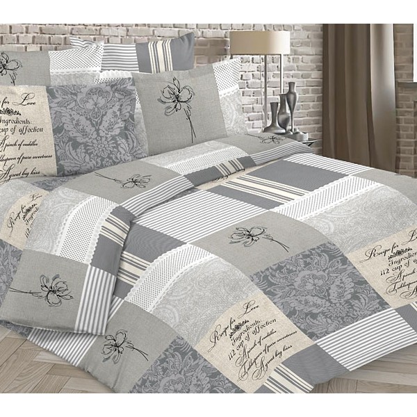 Абстракция из серо-белых квадратов Шуйской бязи Сорренто