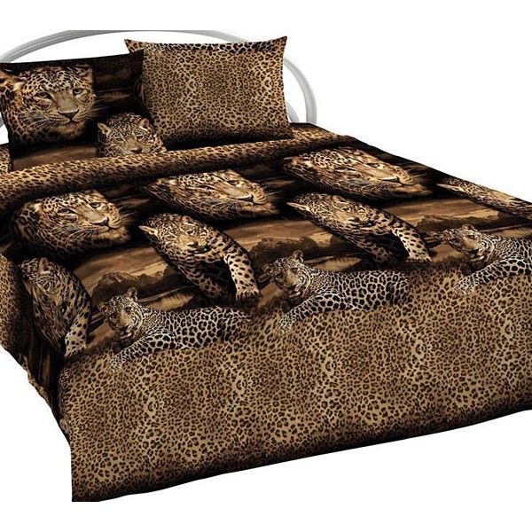 Леопарды на черно-бронзовом фоне с черно-бронзовой пятнистой каймой