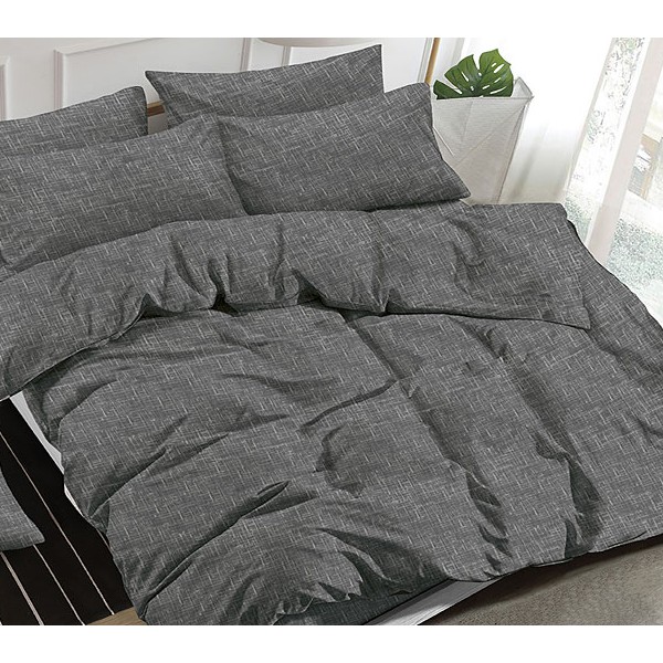 Темно-серый поплин с темно-серым компаньоном