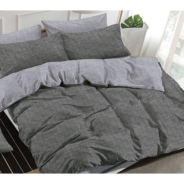 Серый поплин со светло-серым компаньоном