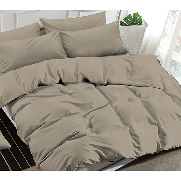 Однотонный поплин цвета Мокко с компаньоном