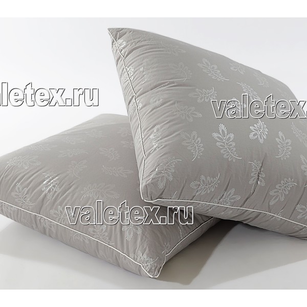 Подушки полу-пух гусиный тик пуходержащий набивной серый Валетекс FSC_8327