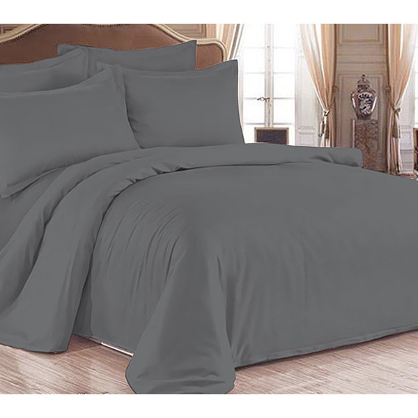 Светлый графит однотонный серый сатин