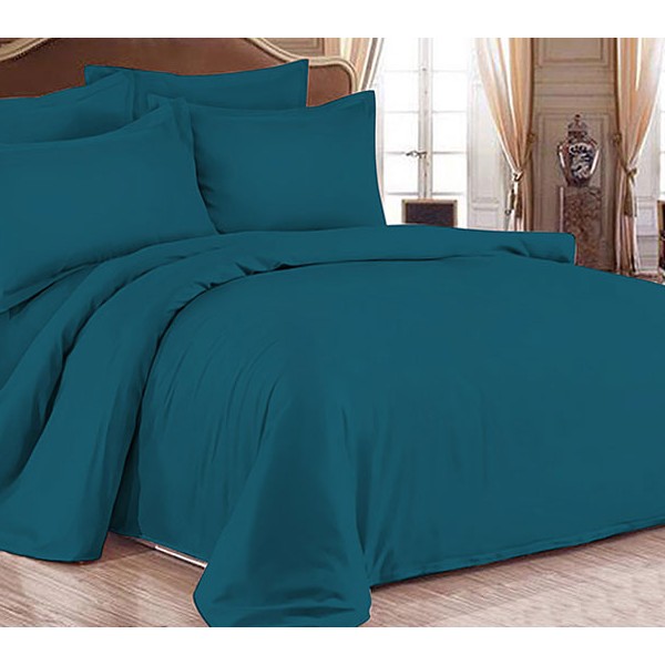 Темно-бирюзовый однотонный сатин