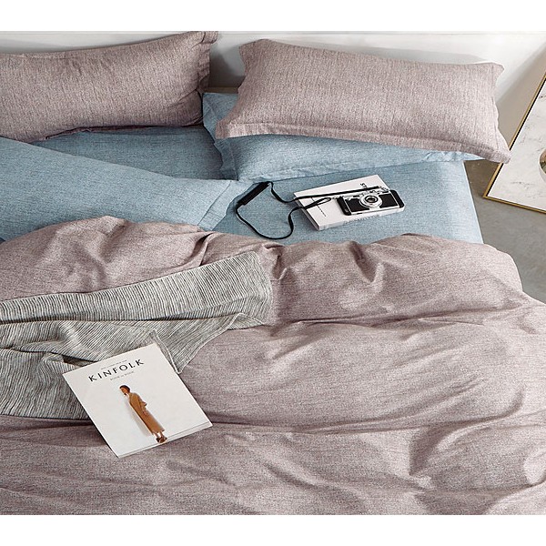 Светло-лавандовый поплин с сине-белым компаньоном