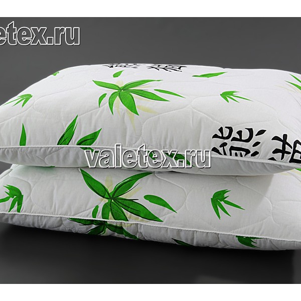 Подушки эвкалиптовое волокно поплин стёганный светло-кремовая с рисунком Валетекс FSC_2625
