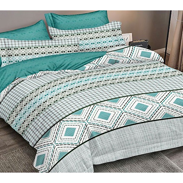 Серовато-зеленый поплин с узорами и орнаментами и зеленым компаньоном