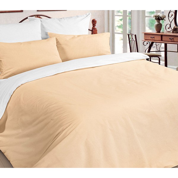 Постельное белье ткань макосатин однотонный светло-кремовый и белый