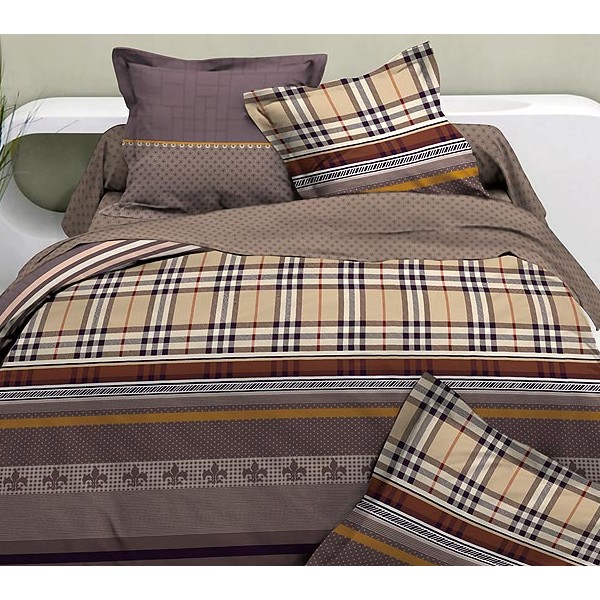 Постельное белье ткань мако-сатин коричневая композиция