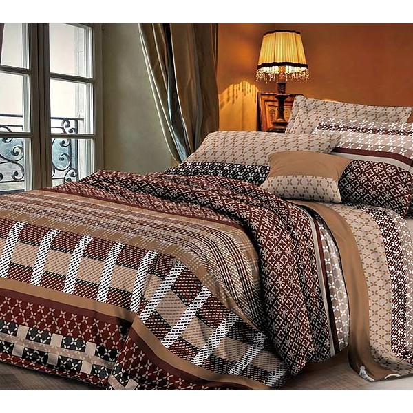 Постельное бельё ткань мако-сатин оттенки коричневых цветов