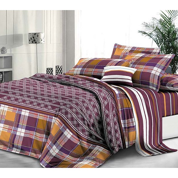 Постельное бельё ткань макосатин красно-сиреневая композиция