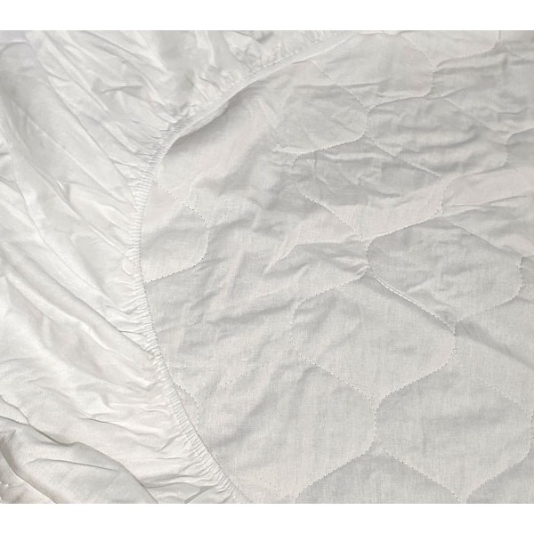 Наматрасник с бортом белая бязь 120*200 небольшой дефект стежки