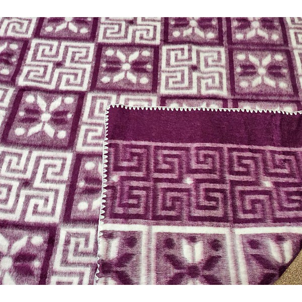 Одеяло полушерстяное жаккардовое с рисунком уценка - 1