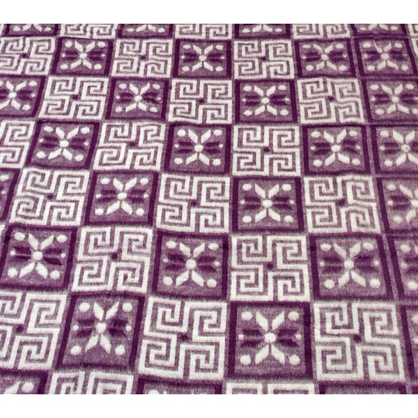 Одеяло полушерстяное жаккардовое с рисунком уценка - 3