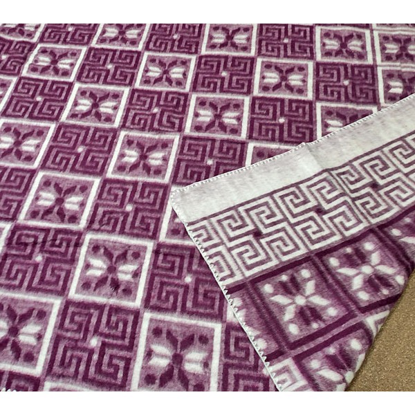 Одеяло полушерстяное жаккардовое с рисунком уценка - 4