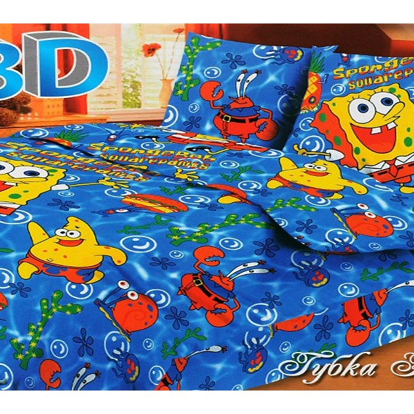 Ткань бязь серия Губка-Боб FSD_3414