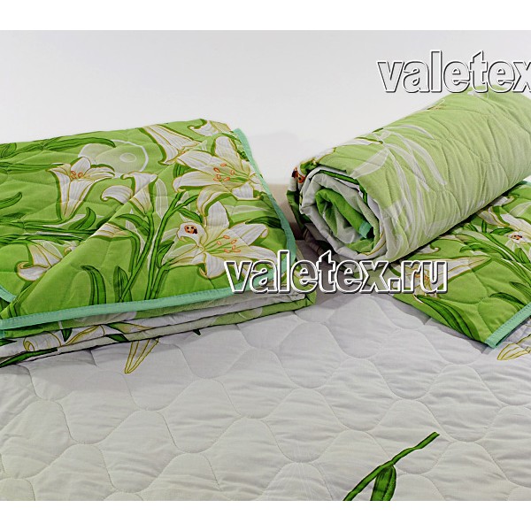 Стеганое одеяло бамбук 150 гр в светло-зеленом поплине FSC_3580