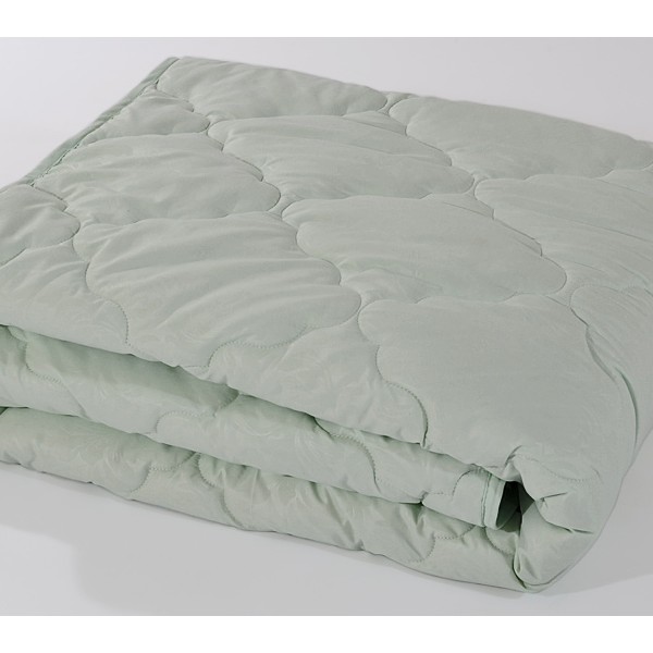 Стеганое одеяло хлопковая вата в бледно-зеленой микрофибре FSD_5055