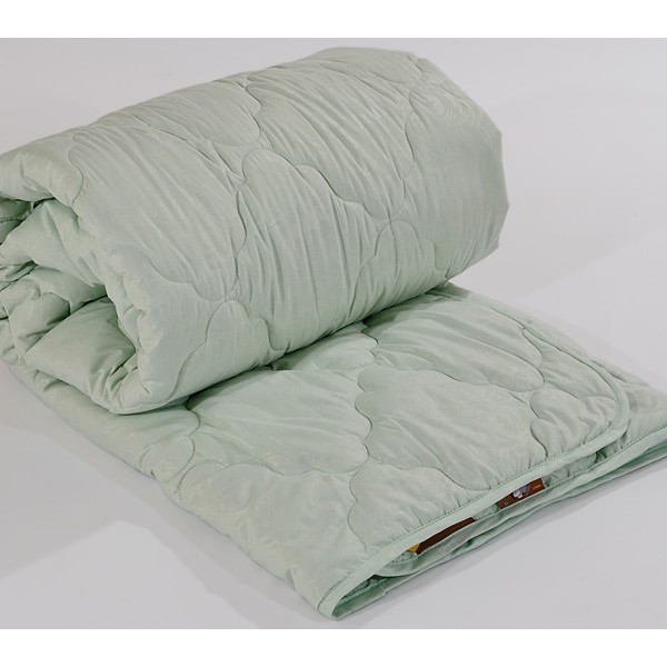 Стеганое одеяло хлопковая вата в бледно-зеленой микрофибре FSD_5057