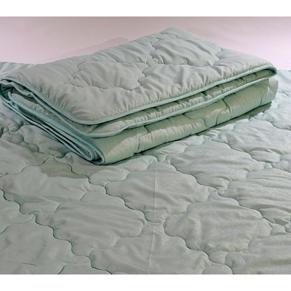 Светло-голубая однотонная микрофибра всесезонного ватного одеяла FSD_7783