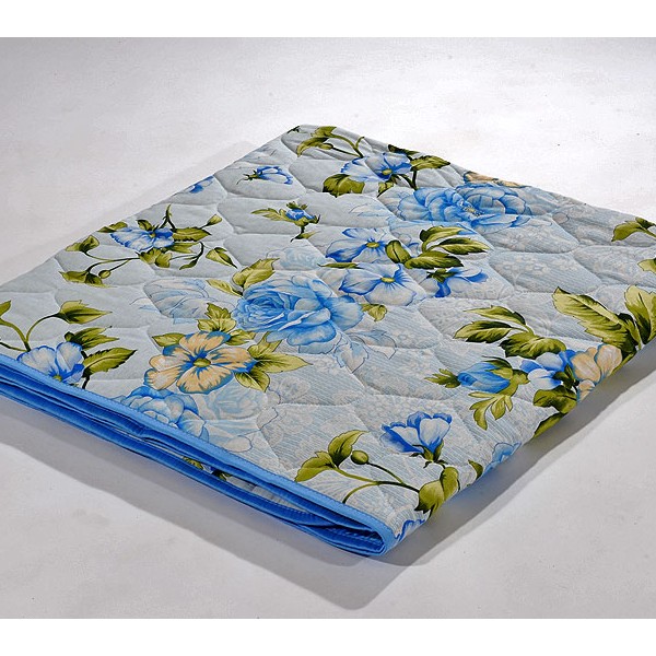 Стеганое одеяло овечья шерсть 150 гр в бело-синей бязи FSD_5656