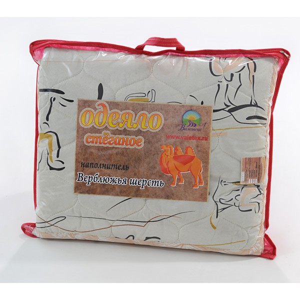 Стеганое одеяло верблюжий пух 150 гр в полиэстере в упаковке DSC_1355