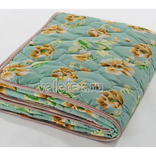 Стеганое одеяло легкофайбер 150 гр темно-зеленоватый полиэстер DSC_3715