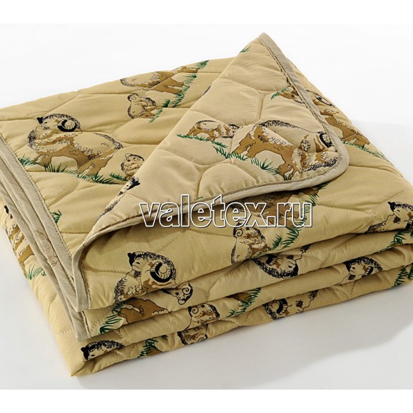 Стеганое одеяло овечья шерсть 150 гр темно-желтый полиэстер DSC_3708