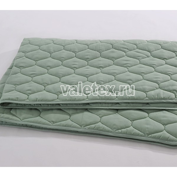 Стеганое одеяло бамбук 300 гр в бледно-зеленом сатине DSC_0676