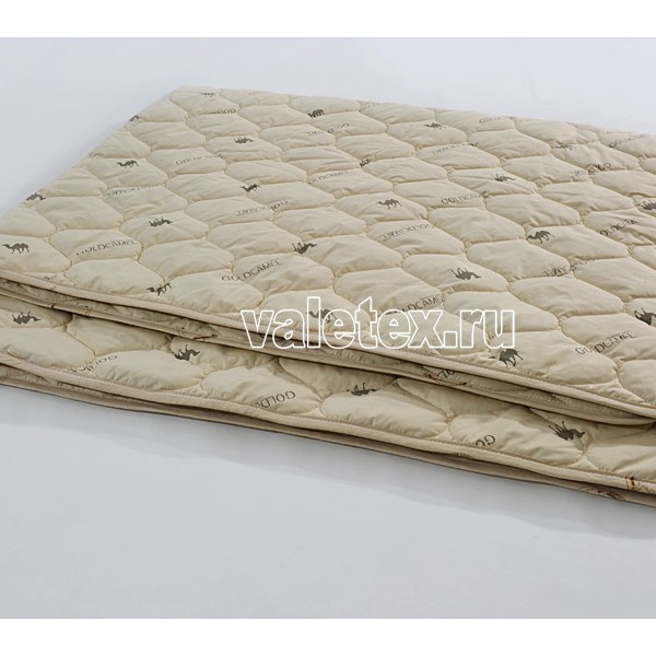 Стеганое одеяло верблюжья шерсть 300 гр в светло-кремовом тике DSC_0683