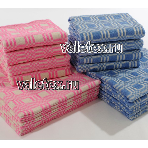 Детские байковые одеяла клетка розово-белая сине-белая