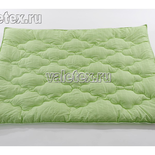 Детское одеяло лебяжий пух сатин бледно-зелёный