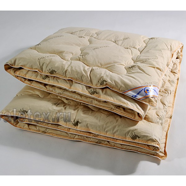 Детское одеяло верблюжий пух тик светло-песочный